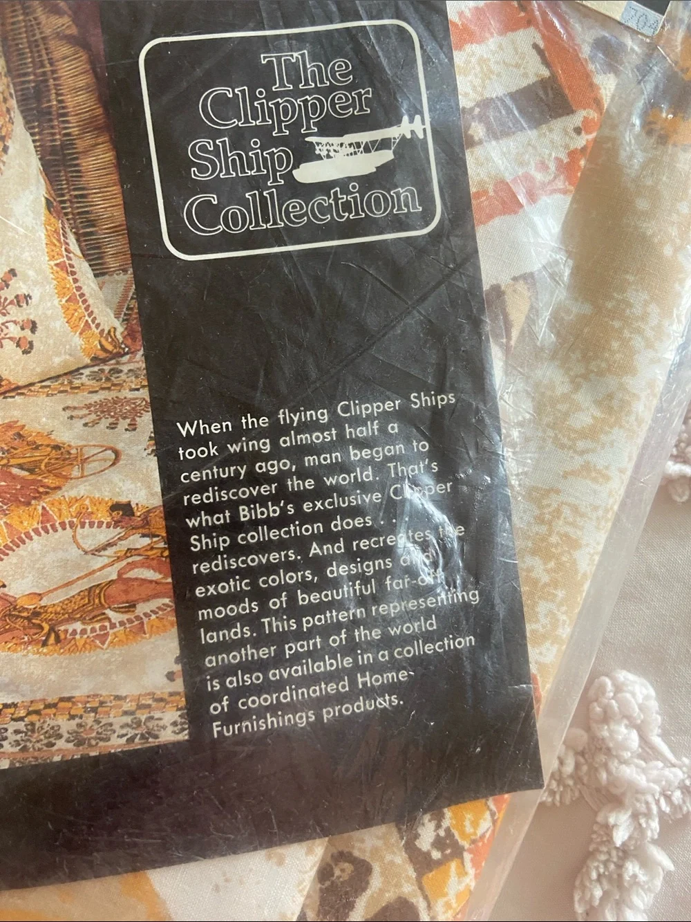 VINTAGE TWIN SHEET;THE CLIPPER SHIP COLLECTION